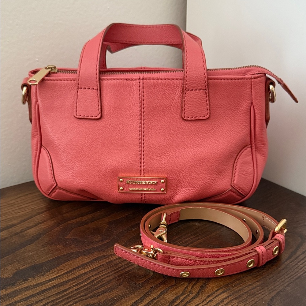 Burberry Blue Label - Coral Pink Leather Handbag